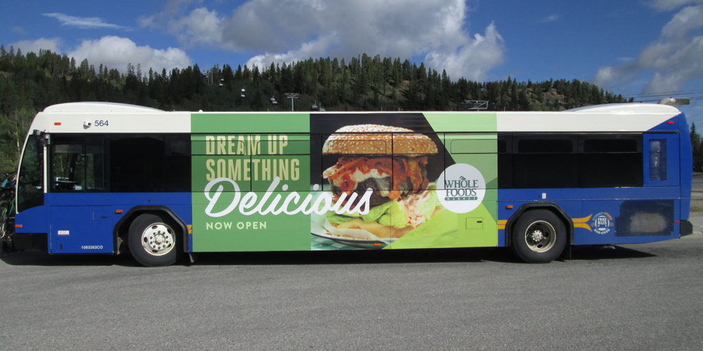 King Kong bus advertisement for Whole Foods