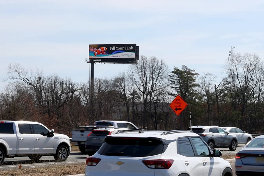 Digital billboard advertising. Atlantic City Expressway. New Jersey. Philadelphia.